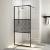 Vidaxl inloopdouchewand 100x195 cm esg-glas transparant en zwart
