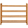 Vidaxl schoenenrek met 4 schappen 100x27x80 cm massief eikenhout