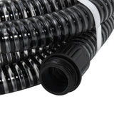 Vidaxl zuigslang met messing koppelingen 1,1'' 5 m pvc zwart - afbeelding 2