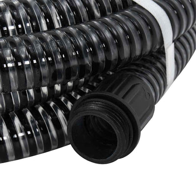 Vidaxl zuigslang met messing koppelingen 1,1'' 7 m pvc zwart