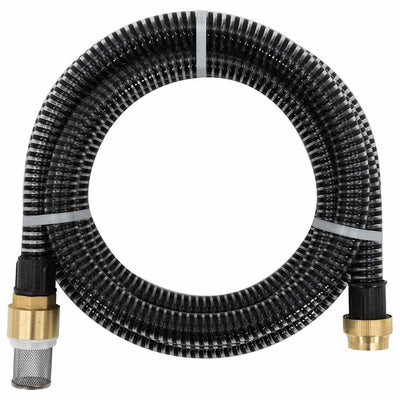 Vidaxl zuigslang met messing koppelingen 1,1'' 20 m pvc zwart