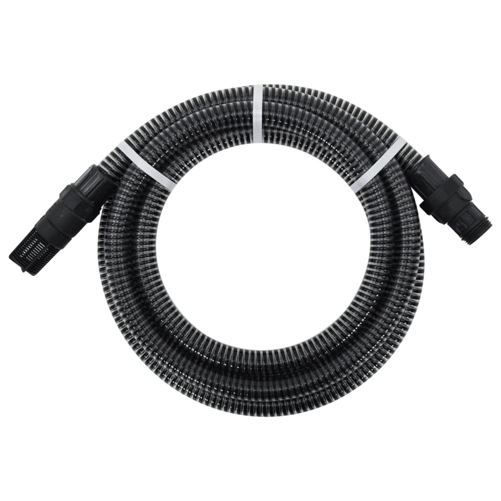 Vidaxl zuigslang met pvc koppelingen 1,1'' 7 m pvc zwart
