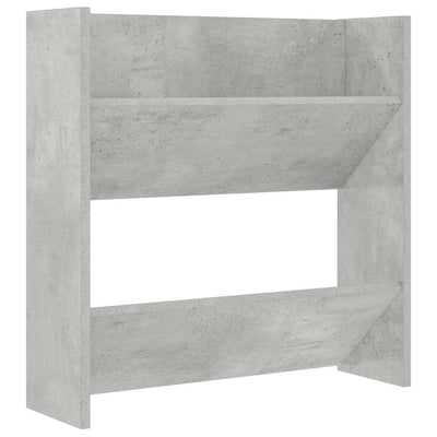 Vidaxl wandschoenenkast 60x18x60 cm spaanplaat betongrijs