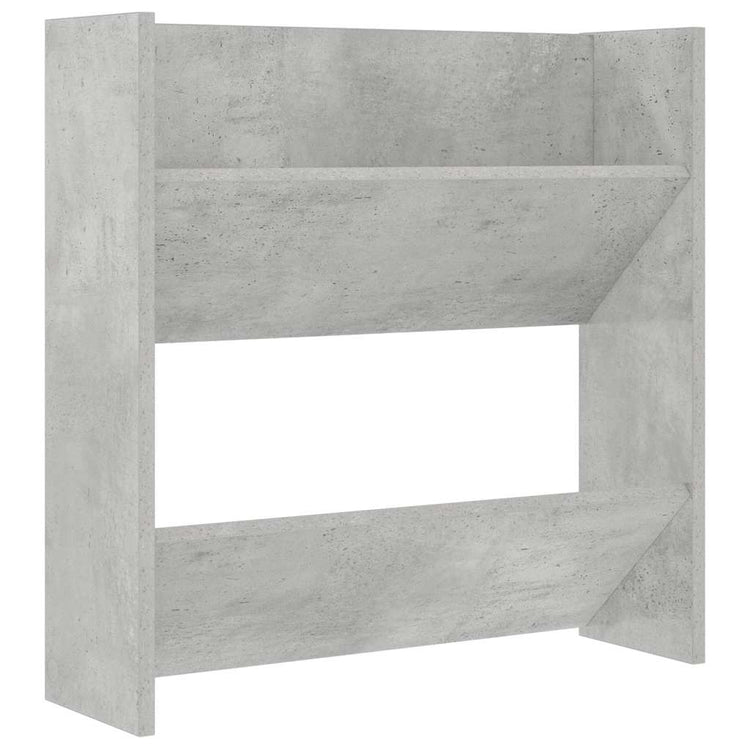 Vidaxl wandschoenenkast 60x18x60 cm spaanplaat betongrijs