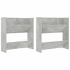 Vidaxl wandschoenenkasten 2 st 60x18x60 cm spaanplaat betongrijs