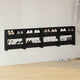 Vidaxl wandschoenenkasten 4 st 60x18x60 cm hout hoogglans zwart
