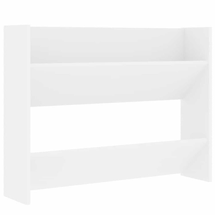 Vidaxl wandschoenenkast 80x18x60 cm bewerkt hout wit