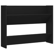 Vidaxl wandschoenenkast 80x18x60 cm bewerkt hout zwart - afbeelding 2