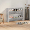 Vidaxl wandschoenenkast 80x18x60 cm bewerkt hout betongrijs
