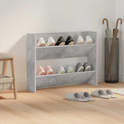 Vidaxl wandschoenenkast 80x18x60 cm bewerkt hout betongrijs - afbeelding 3