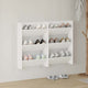 Vidaxl wandschoenenkasten 2 st 60x18x90 cm spaanplaat wit