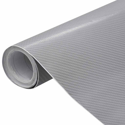 Vidaxl autofolie 4d 100x150 cm zilverkleurig