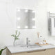 Vidaxl wandspiegel met led-lampen vierkant glas