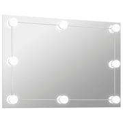 Vidaxl wandspiegel zonder lijst met led-lampen rechthoekig glas - afbeelding 2