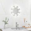 Vidaxl wandspiegel zonder lijst met led-lampen rond glas
