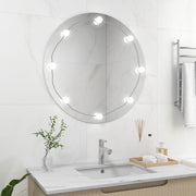 VidaXL Wandspiegel zonder lijst met LED-lampen rond glas - afbeelding 3
