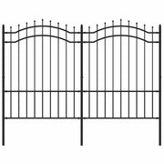 Vidaxl tuinhek woerden met speerpunt zwart 240x150 cm staal - afbeelding 2