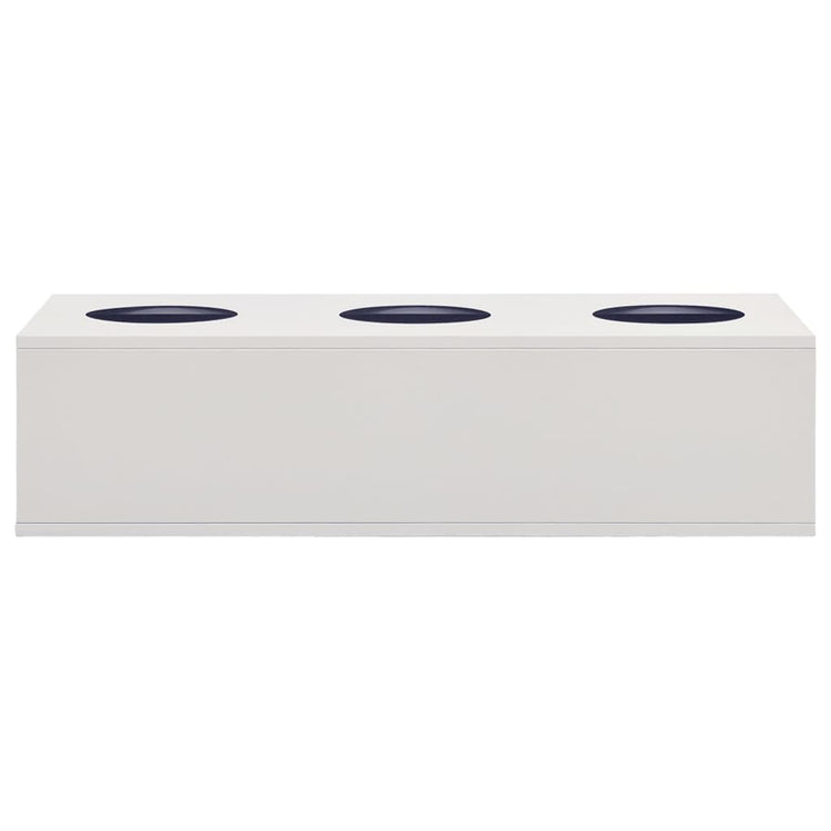 VidaXL Kantoorbloembak 90x40x23 cm staal lichtgrijs