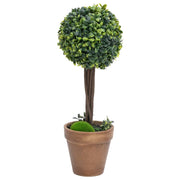 Vidaxl kunstplanten met pot 2 st buxus bolvorming 56 cm groen - afbeelding 2