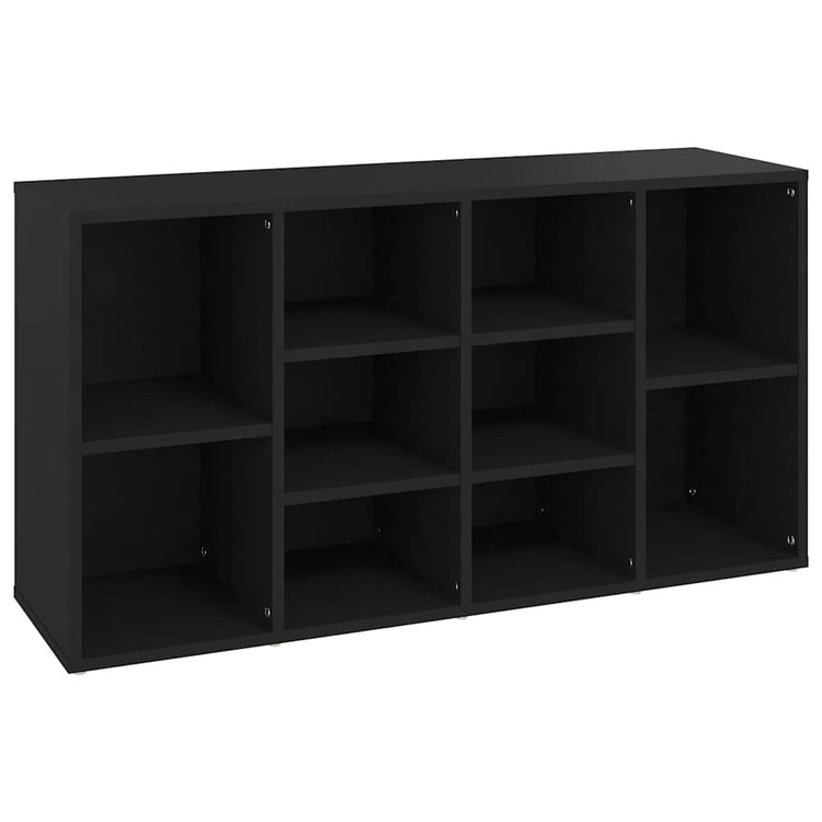 Vidaxl schoenenbank 103x30x55 cm bewerkt hout zwart