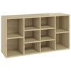 Vidaxl schoenenbank 103x30x55 cm bewerkt hout sonoma eikenkleurig