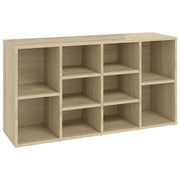 Vidaxl schoenenbank 103x30x55 cm bewerkt hout sonoma eikenkleurig - afbeelding 2
