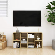 Vidaxl schoenenbank 103x30x55 cm bewerkt hout sonoma eikenkleurig - afbeelding 3