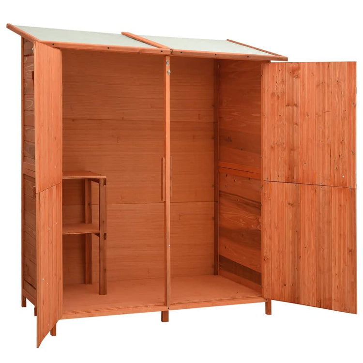 VidaXL Tuinschuur 136x75x160 cm massief vurenhout