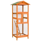 Vidaxl vogelkooi 68x62x166 cm massief vurenhout - afbeelding 1
