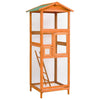 Vidaxl vogelkooi 68x62x166 cm massief vurenhout