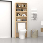 Vidaxl wasmachinekast 64x24x190 cm wit en sonoma eikenkleurig - afbeelding 3
