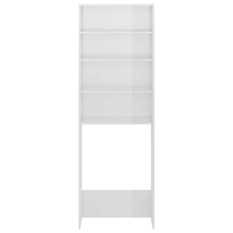 Vidaxl wasmachinekast 64x24x190 cm hoogglans wit