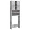 Vidaxl wasmachinekast 64x25,5x190 cm betongrijs