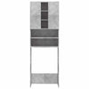 Vidaxl wasmachinekast 64x25,5x190 cm betongrijs