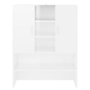 Vidaxl wasmachinekast 70,5x25,5x90 cm hoogglans wit - afbeelding 3