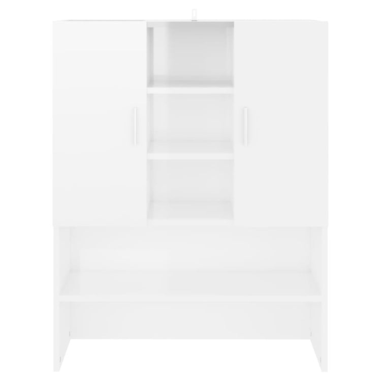 Vidaxl wasmachinekast 70,5x25,5x90 cm hoogglans wit