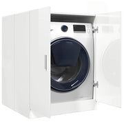 Vidaxl wasmachinekast 71x71,5x91,5 cm hoogglans wit - afbeelding 1