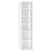 Vidaxl schoenenkast 27,5x27x102 cm bewerkt hout wit - afbeelding 2