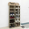 Vidaxl schoenenkasten 2 st 27,5x27x102 cm sonoma eikenkleurig