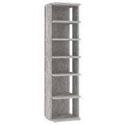 Vidaxl schoenenkast 27,5x27x102 cm bewerkt hout betongrijs - afbeelding 2