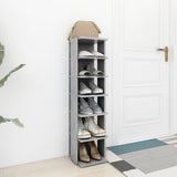Vidaxl schoenenkast 27,5x27x102 cm bewerkt hout betongrijs - afbeelding 3