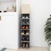 Vidaxl schoenenkast 27,5x27x102 cm bewerkt hout betongrijs
