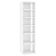 Vidaxl schoenenkast 27,5x27x102 cm bewerkt hout hoogglans wit - afbeelding 2