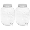 Vidaxl drankdispensers 2 st 8050 ml glas