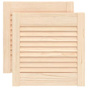 Vidaxl kastdeuren met lamellen 2 st 39,5x39,4 cm massief grenenhout - afbeelding 2
