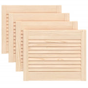 Vidaxl kastdeuren met lamellen 4 st 39,5x49,4 cm massief grenenhout - afbeelding 2