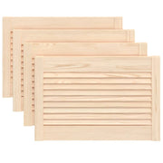 Vidaxl kastdeuren met lamellen 4 st 39,5x59,4 cm massief grenenhout - afbeelding 2