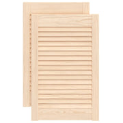 Vidaxl kastdeuren met lamellen 2 st 61,5x39,4 cm massief grenenhout - afbeelding 2