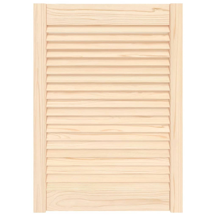 Vidaxl kastdeur met lamellen 69x49,4 cm massief grenenhout