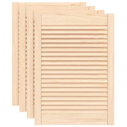 Vidaxl kastdeuren met lamellen 4 st 69x49,4 cm massief grenenhout - afbeelding 2